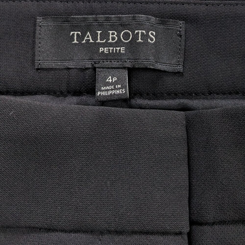 Talbot's straight leg lined crepe trousers. Petite 4